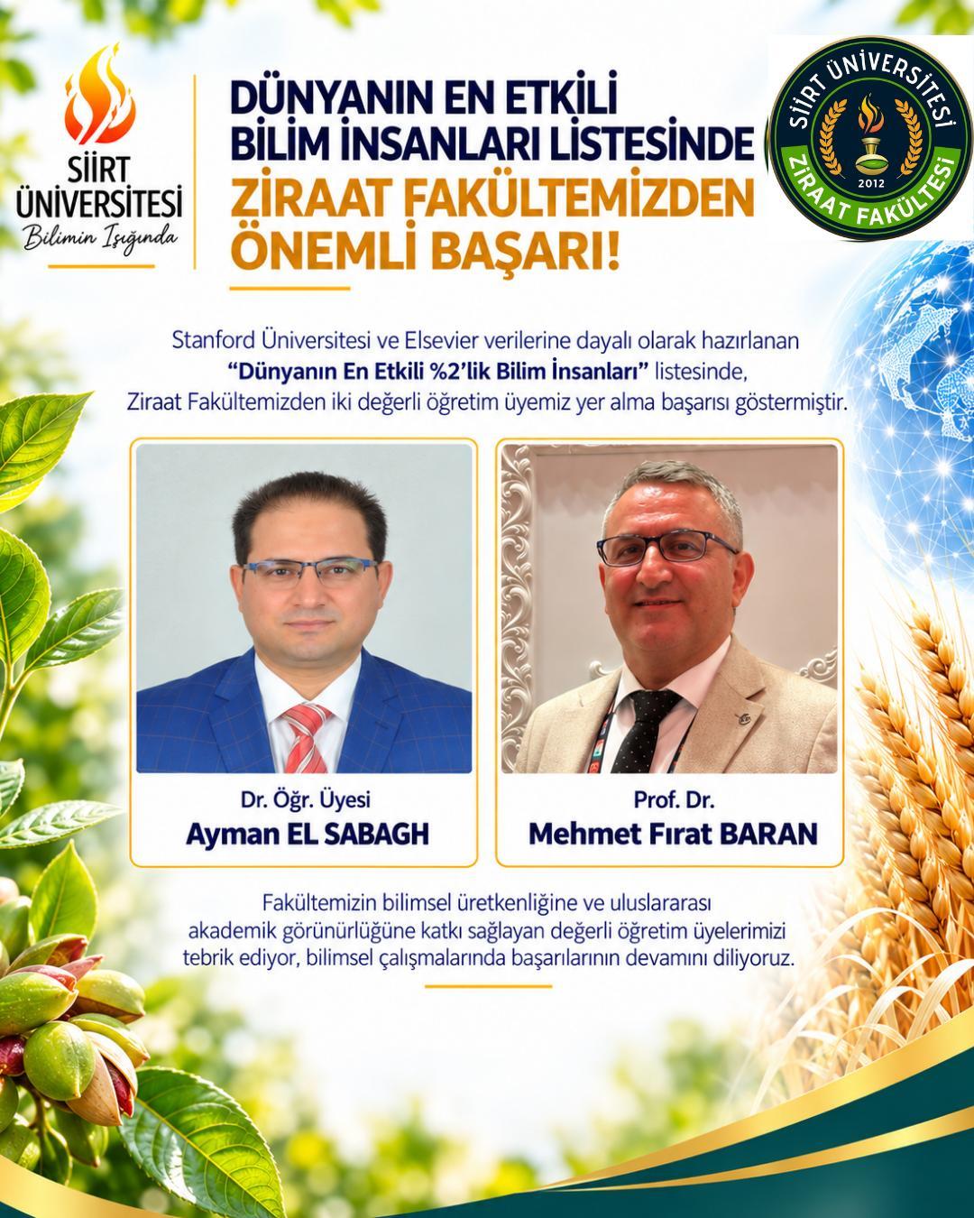 Ziraat Fakültemizden Uluslararası Bilimsel Başarı!