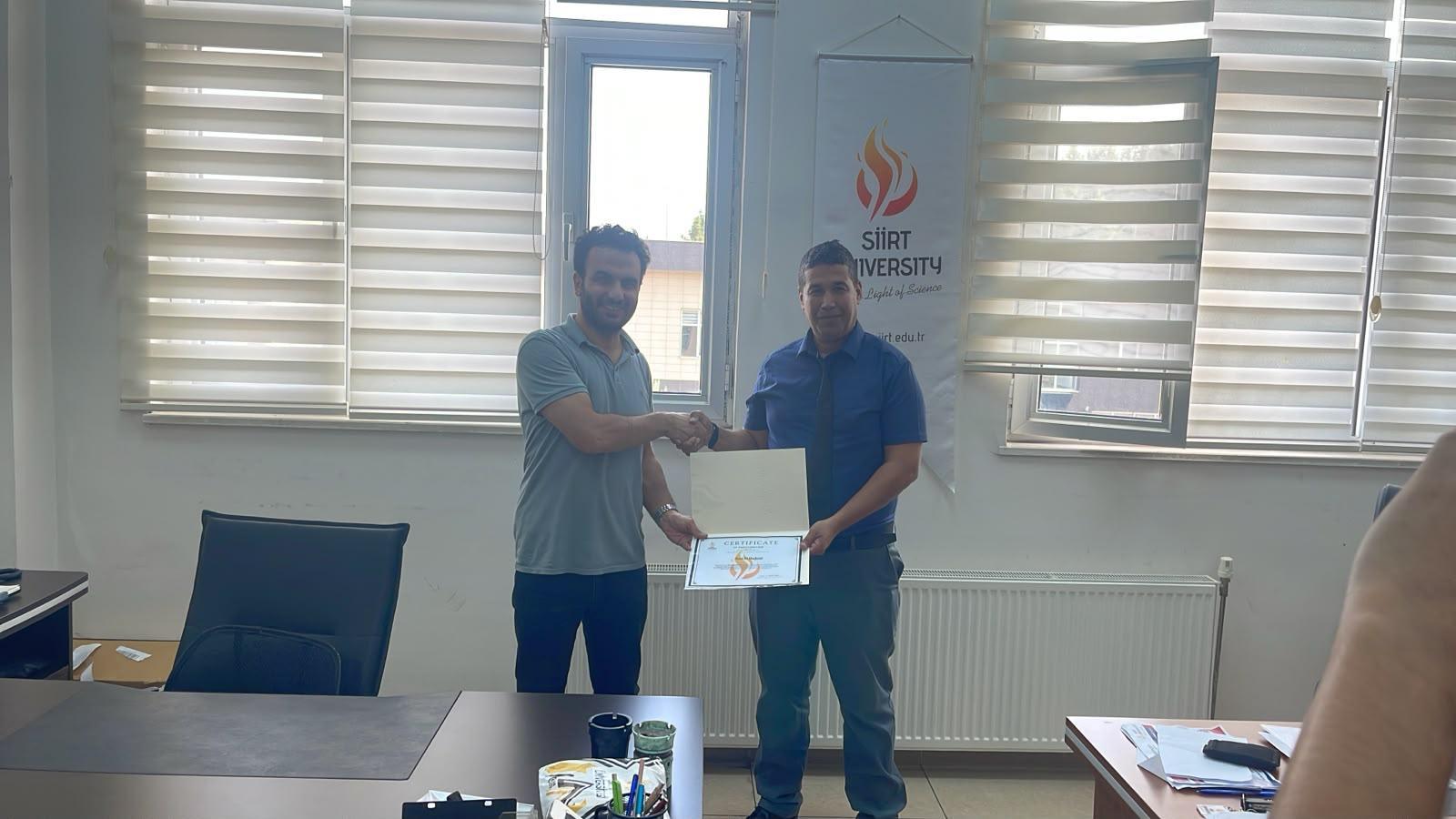 Fakültemiz, Cezayir Ibn Khaldoun Tiaret Üniversitesinden Misafir Araştırmacıyı Ağırladı