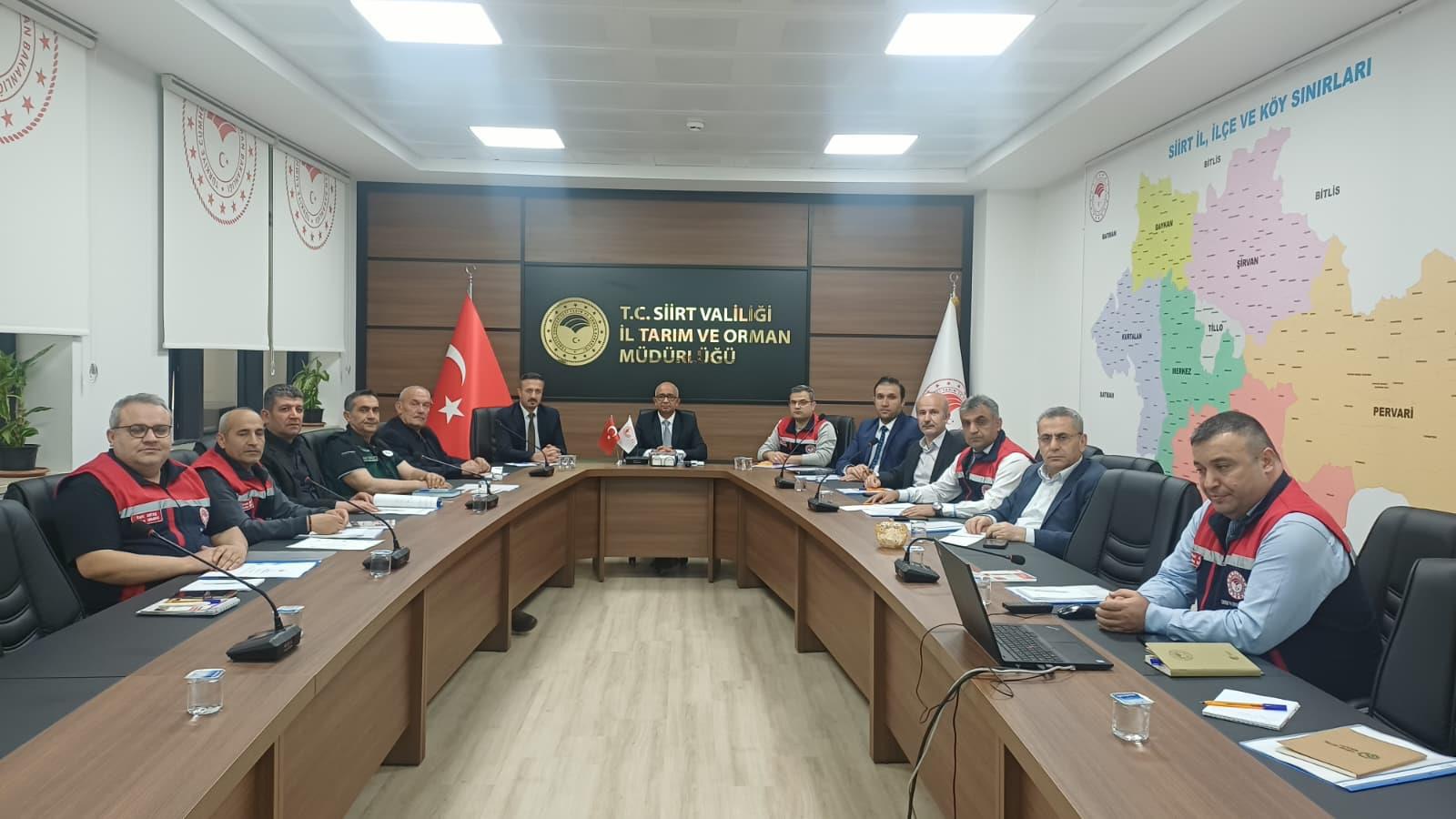 “Siirt İli Bitkisel Üretim Planlaması” hedeflerinin belirlenmesine yönelik Kurul Toplantısı